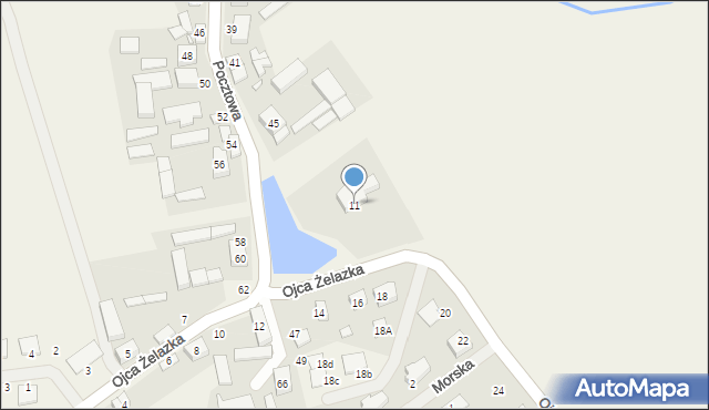 Palędzie, o. Mariana Żelazka, 11, mapa Palędzie