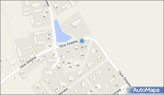 Palędzie, o. Mariana Żelazka, 18, mapa Palędzie