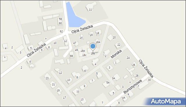 Palędzie, o. Mariana Żelazka, 18b, mapa Palędzie