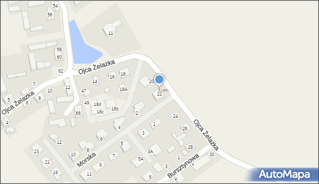 Palędzie, o. Mariana Żelazka, 22, mapa Palędzie