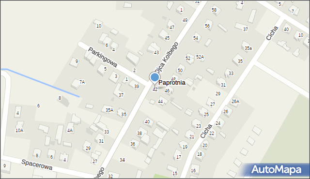 Paprotnia, o. Maksymiliana Marii Kolbego, 42, mapa Paprotnia