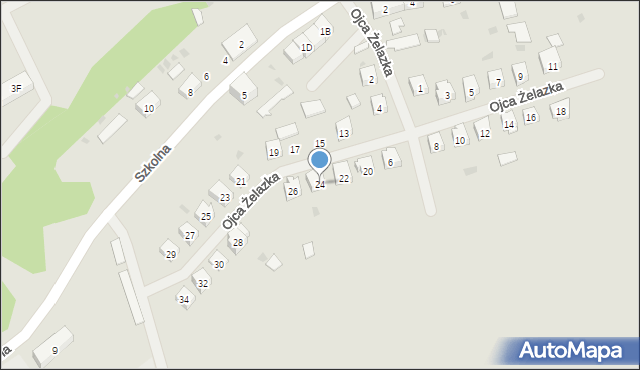 Pieniężno, o. Mariana Żelazka, 24, mapa Pieniężno