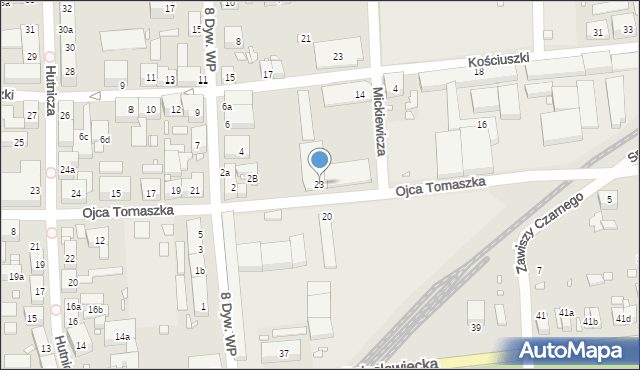 Pieńsk, o. Michała Tomaszka, 23, mapa Pieńsk