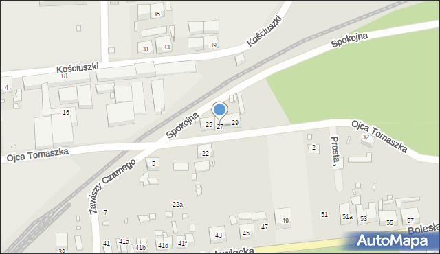 Pieńsk, o. Michała Tomaszka, 27, mapa Pieńsk