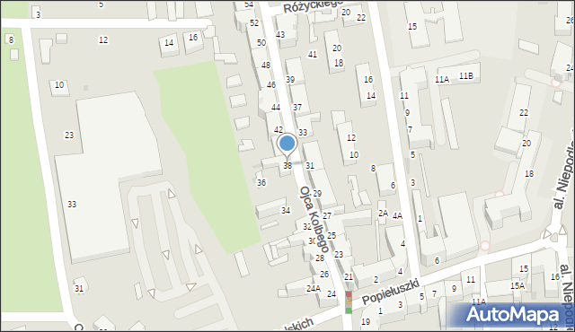 Piła, o. Maksymiliana Marii Kolbego, 38, mapa Piły
