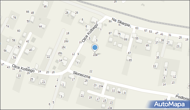 Rudawa, o. Maksymiliana Marii Kolbego, 22a, mapa Rudawa