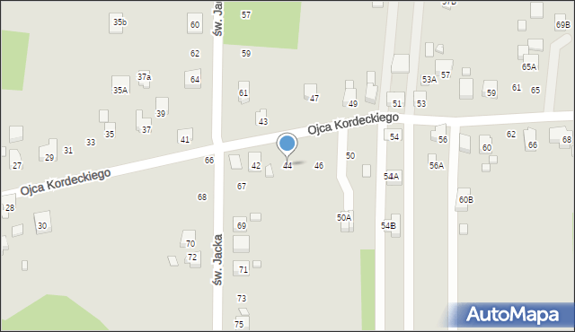 Rydułtowy, o. Augustyna Kordeckiego, 44, mapa Rydułtowy