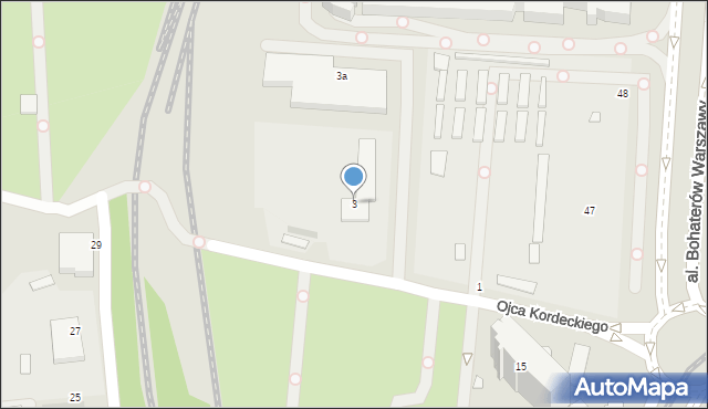 Szczecin, o. Augustyna Kordeckiego, 3, mapa Szczecina