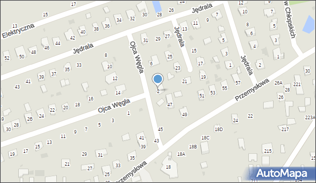 Tarnobrzeg, o. Damiana Stanisława Węgla, 2, mapa Tarnobrzegu