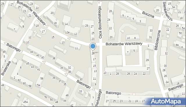 Tychy, o. Innocentego Bocheńskiego, 19, mapa Tychów