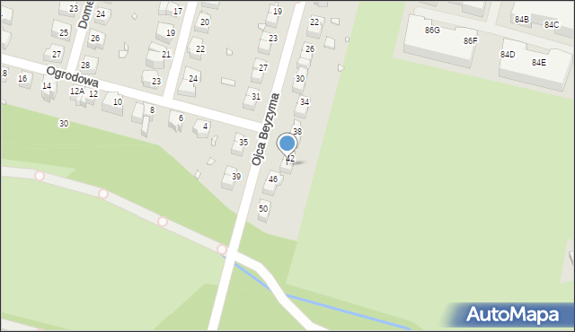 Wrocław, o. Beyzyma, 44, mapa Wrocławia