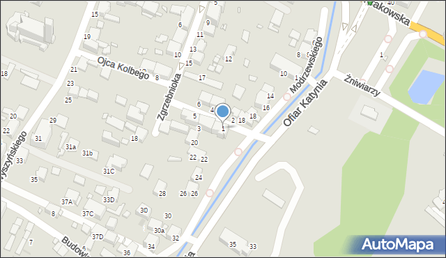 Zabrze, o. Maksymiliana Marii Kolbego, 1, mapa Zabrza