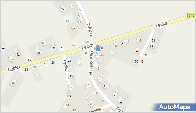 Zasole, o. Maksymiliana Marii Kolbego, 1, mapa Zasole