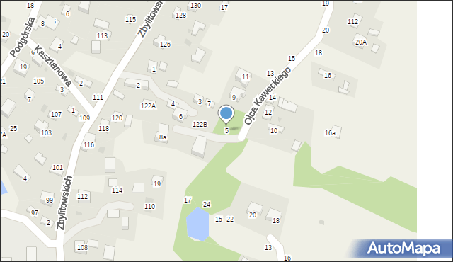 Zbylitowska Góra, o. Franciszka Kaweckiego, 5, mapa Zbylitowska Góra