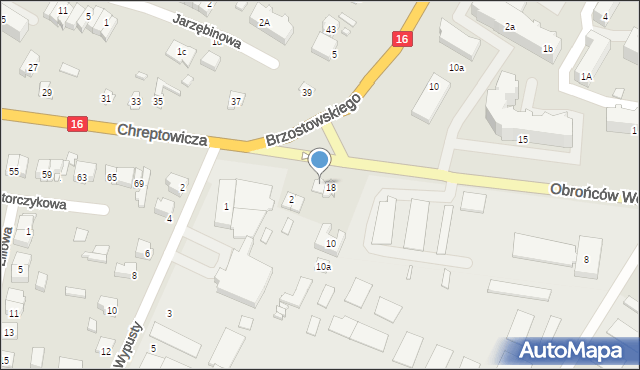 Augustów, Obrońców Westerplatte, 6, mapa Augustów