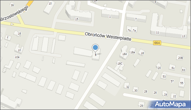 Augustów, Obrońców Westerplatte, 8, mapa Augustów