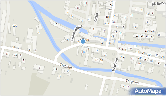 Barczewo, Obrońców Warszawy, 9A, mapa Barczewo