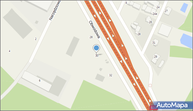 Białe Błota, Obwodowa, 30, mapa Białe Błota