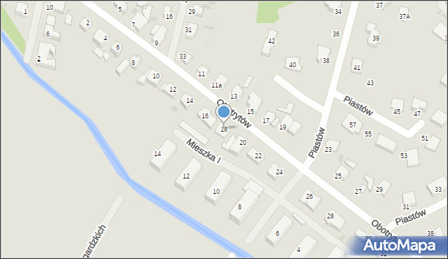 Białogard, Obotrytów, 18, mapa Białogard