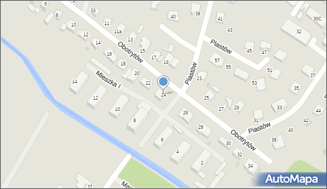 Białogard, Obotrytów, 24, mapa Białogard