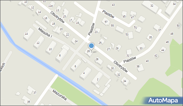 Białogard, Obotrytów, 26a, mapa Białogard