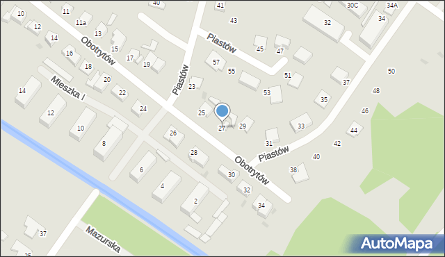 Białogard, Obotrytów, 27, mapa Białogard