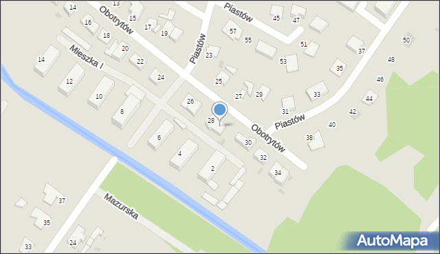 Białogard, Obotrytów, 28a, mapa Białogard