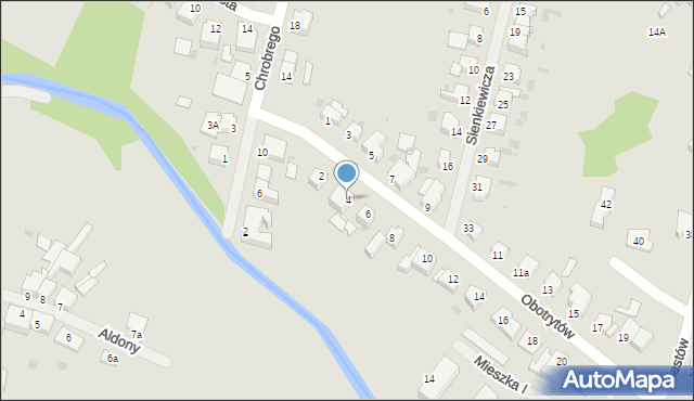 Białogard, Obotrytów, 4, mapa Białogard