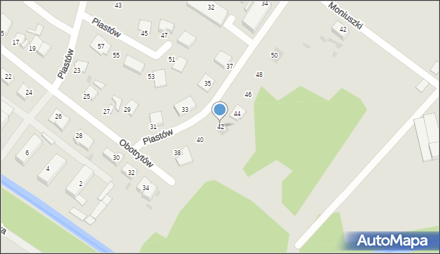 Białogard, Obotrytów, 42, mapa Białogard