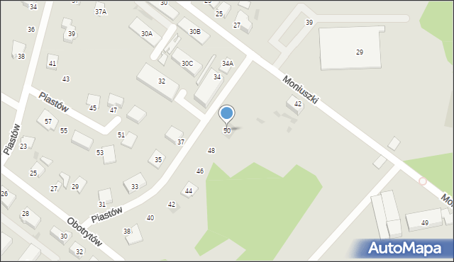 Białogard, Obotrytów, 50, mapa Białogard