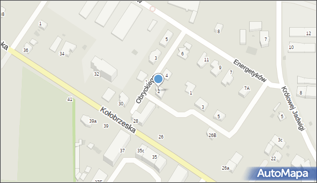 Białogard, Obryckiego W., 2, mapa Białogard