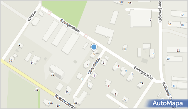 Białogard, Obryckiego W., 5, mapa Białogard