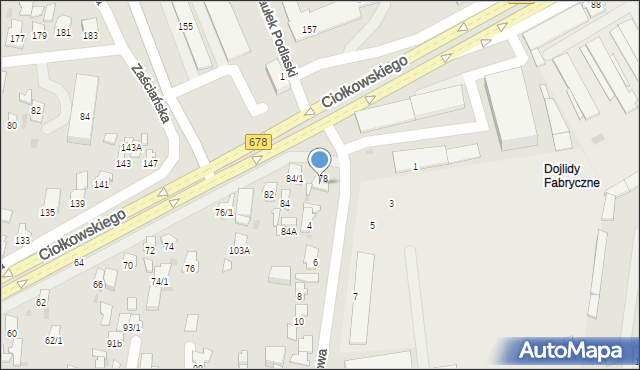 Białystok, Obrębowa, 2, mapa Białegostoku