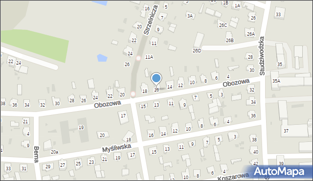 Bielsk Podlaski, Obozowa, 16, mapa Bielsk Podlaski