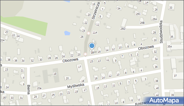 Bielsk Podlaski, Obozowa, 18, mapa Bielsk Podlaski