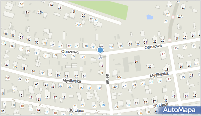 Bielsk Podlaski, Obozowa, 21, mapa Bielsk Podlaski