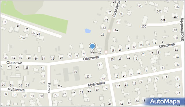 Bielsk Podlaski, Obozowa, 22, mapa Bielsk Podlaski