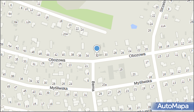 Bielsk Podlaski, Obozowa, 32, mapa Bielsk Podlaski