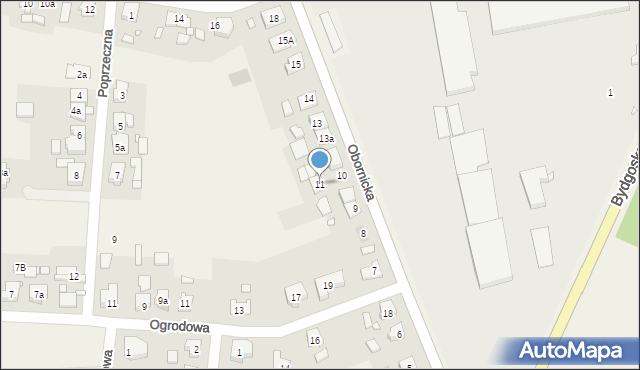 Bolechowo-Osiedle, Obornicka, 11, mapa Bolechowo-Osiedle