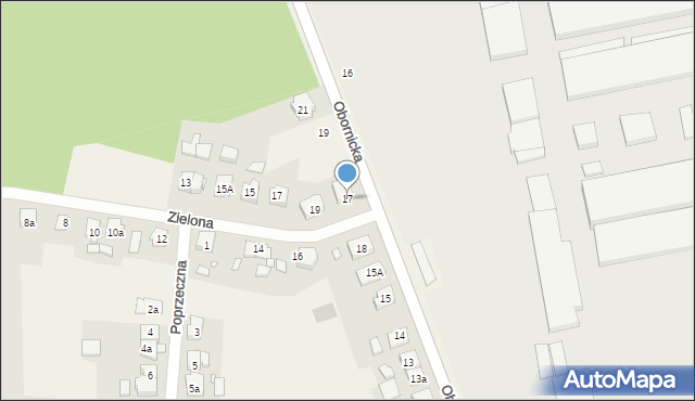 Bolechowo-Osiedle, Obornicka, 17, mapa Bolechowo-Osiedle