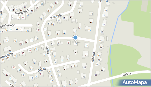 Bolesławiec, Obrońców Westerplatte, 1a, mapa Bolesławca