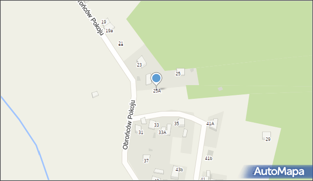 Boruszowice, Obrońców Pokoju, 25A, mapa Boruszowice