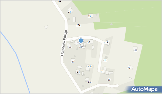 Boruszowice, Obrońców Pokoju, 33A, mapa Boruszowice