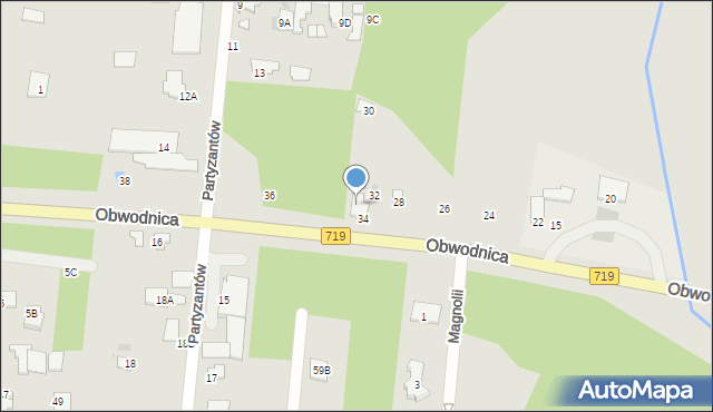 Brwinów, Obwodnica, 57A, mapa Brwinów
