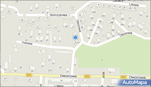 Brzeszcze, Obozowa, 1, mapa Brzeszcze