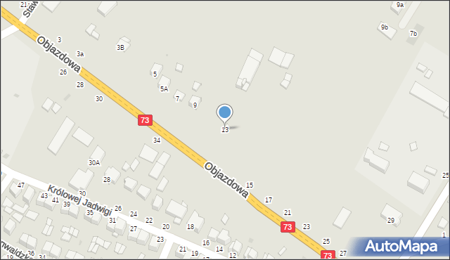 Busko-Zdrój, Objazdowa, 13, mapa Busko-Zdrój