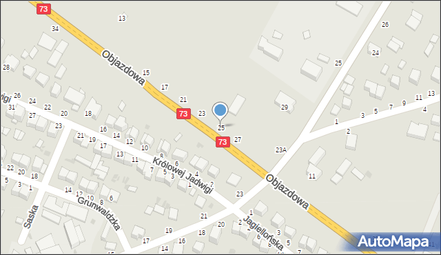 Busko-Zdrój, Objazdowa, 25, mapa Busko-Zdrój