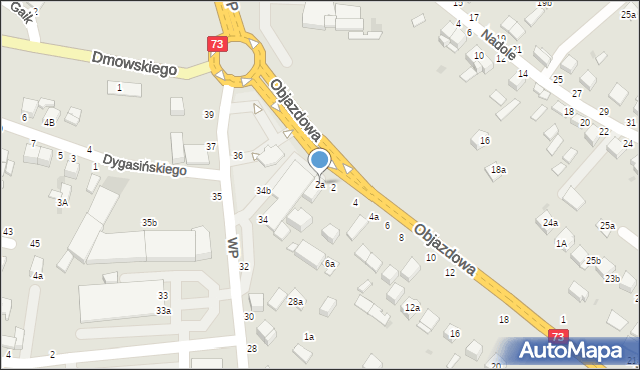 Busko-Zdrój, Objazdowa, 2a, mapa Busko-Zdrój