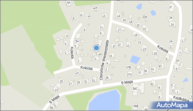 Bytom, Obrońców Westerplatte, 3, mapa Bytomia