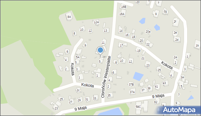 Bytom, Obrońców Westerplatte, 7, mapa Bytomia